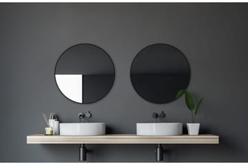 Knutby Väggspegel 60 cm - Svart - Hus & renovering - Kök & bad - Badrum - Badrumsmöbler & badrumsinredning - Badrumsspegel