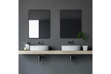 Knutby Väggspegel 60 cm - Svart - Hus & renovering - Kök & bad - Badrum - Badrumsmöbler & badrumsinredning - Badrumsspegel