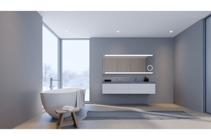 Kolerud Spegel 160x60 cm - Silver - Hus & renovering - Kök & bad - Badrum - Badrumsmöbler & badrumsinredning - Badrumsspegel
