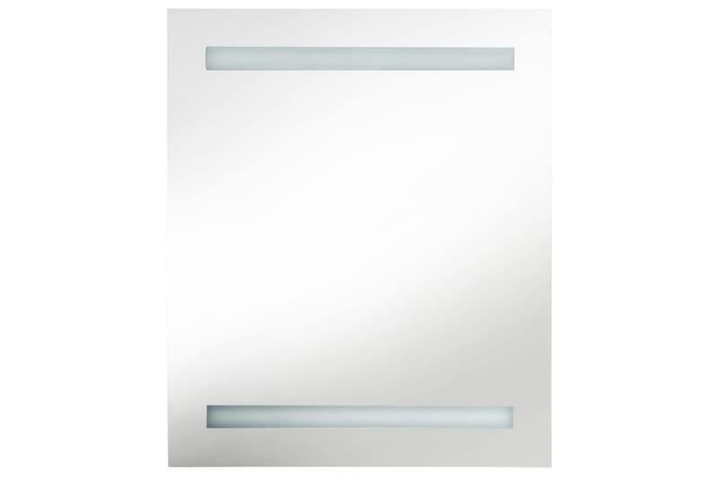 Badrumsspegel LED ek 50x14x60 cm - Brun - Spegelskåp badrum