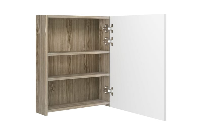 Badrumsspegel LED vit och ek 50x14x60 cm - Vit - Hus & renovering - Kök & bad - Badrum - Badrumsmöbler & badrumsinredning - Spegelskåp badrum