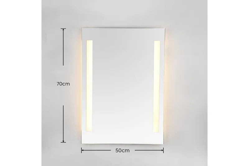 Lina Spegel med LED-belysning 50x70 cm - Mirrors and more - Hus & renovering - Kök & bad - Badrum - Badrumsmöbler & badrumsinredning - Badrumsspegel