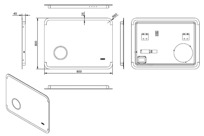 Liratorp Spegel 80x60 cm - Silver - Hus & renovering - Kök & bad - Badrum - Badrumsmöbler & badrumsinredning - Badrumsspegel
