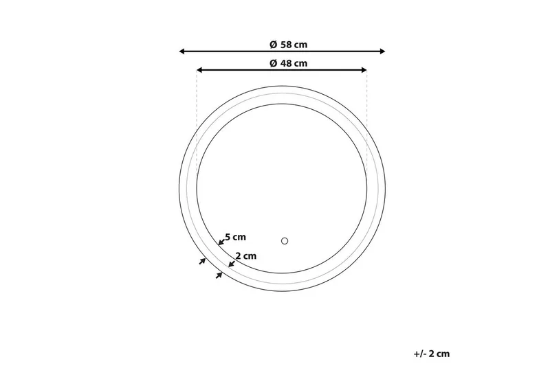 Badrumsspegel med LED Brinay - Hus & renovering - Kök & bad - Badrum - Badrumsmöbler & badrumsinredning - Badrumsspegel