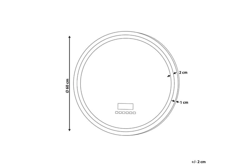 Badrumsspegel med LED Brognon - Hus & renovering - Kök & bad - Badrum - Badrumsmöbler & badrumsinredning - Badrumsspegel