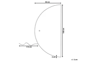 Badrumsspegel med LED Loue 50x4x100 cm - 50x4x100 cm - Hus & renovering - Kök & bad - Badrum - Badrumsmöbler & badrumsinredning - Badrumsspegel