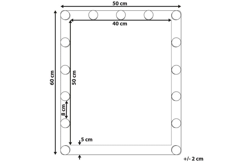 Badrumsspegel med LED Odenas - Hus & renovering - Kök & bad - Badrum - Badrumsmöbler & badrumsinredning - Badrumsspegel