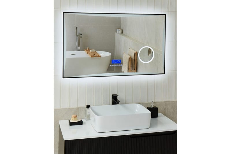 Badrumsspegel med LED Onlay - Hus & renovering - Kök & bad - Badrum - Badrumsmöbler & badrumsinredning - Badrumsspegel