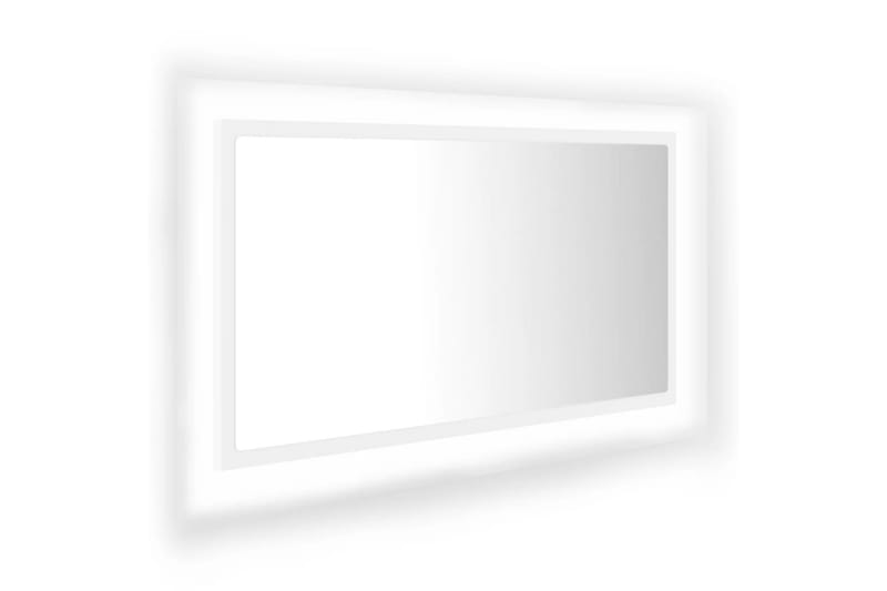 Badrumsspegel med LED vit 80x8,5x37 cm spånskiva - Vit - Hus & renovering - Kök & bad - Badrum - Badrumsmöbler & badrumsinredning - Badrumsspegel