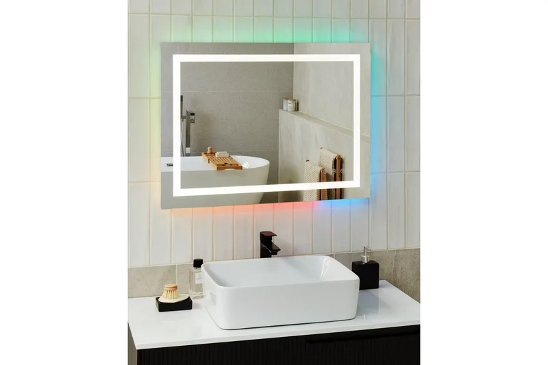 Badrumsspegel med LED Prenois - Hus & renovering - Kök & bad - Badrum - Badrumsmöbler & badrumsinredning - Badrumsspegel