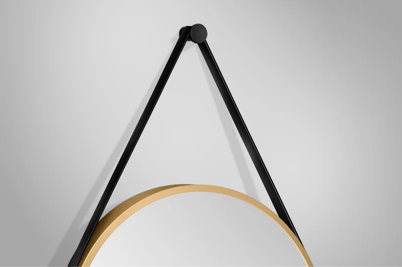 Nävesta Spegel 50 cm Rund - Guld - Hus & renovering - Kök & bad - Badrum - Badrumsmöbler & badrumsinredning - Badrumsspegel