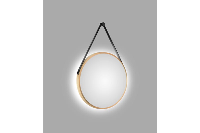 Nävesta Spegel 50 cm Rund - Guld - Badrumsspegel - Badrumsspegel med belysning