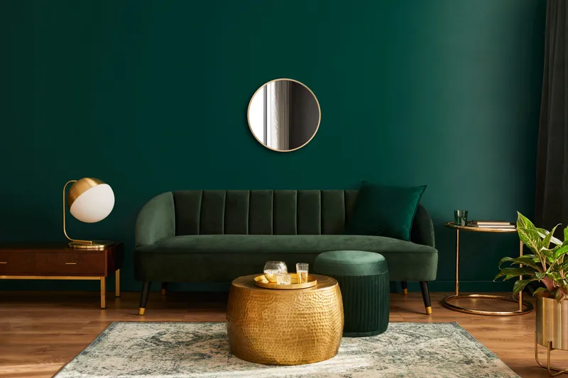 Nävesta Spegel 50 cm Rund - Guld - Hus & renovering - Kök & bad - Badrum - Badrumsmöbler & badrumsinredning - Badrumsspegel