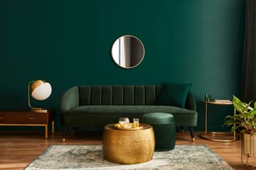 Nävesta Spegel 50 cm Rund - Guld - Hus & renovering - Kök & bad - Badrum - Badrumsmöbler & badrumsinredning - Badrumsspegel