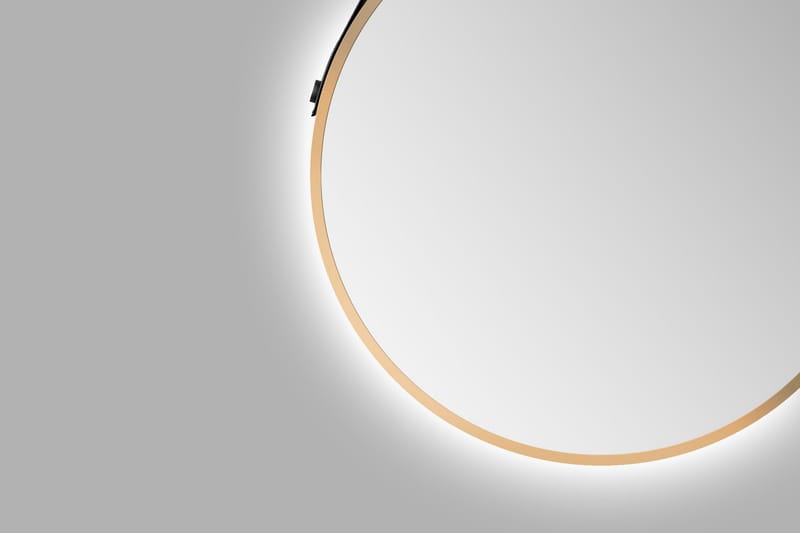 Nävesta Spegel 50 cm Rund - Guld - Hus & renovering - Kök & bad - Badrum - Badrumsmöbler & badrumsinredning - Badrumsspegel