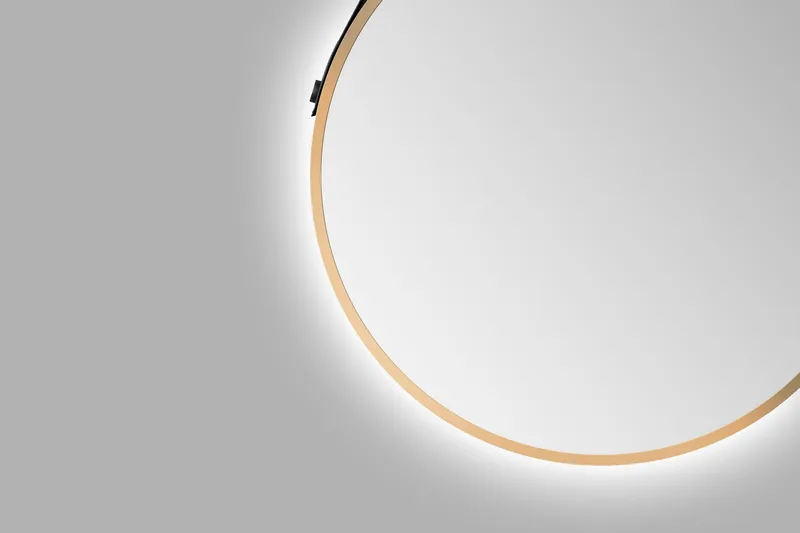 Nävesta Spegel 50 cm Rund - Guld - Hus & renovering - Kök & bad - Badrum - Badrumsmöbler & badrumsinredning - Badrumsspegel