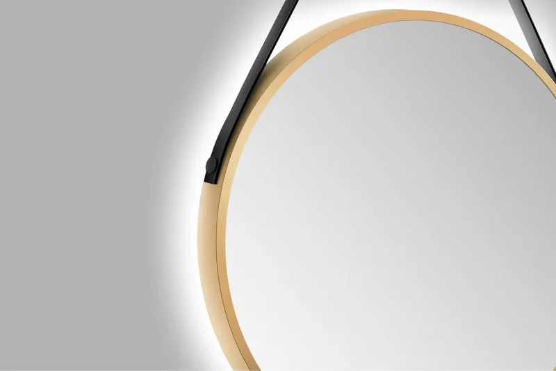 Nävesta Spegel 50 cm Rund - Guld - Hus & renovering - Kök & bad - Badrum - Badrumsmöbler & badrumsinredning - Badrumsspegel