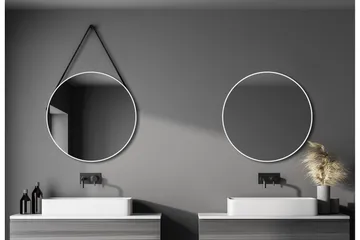 Nävesta Spegel 80 cm Rund - Vit - Hus & renovering - Kök & bad - Badrum - Badrumsmöbler & badrumsinredning - Badrumsspegel