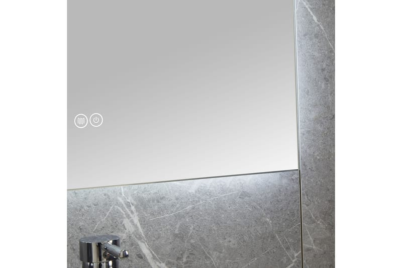 Rektangulär badrumsspegel med LED-belysning 120x120 cm Vit - Lyfco - Hus & renovering - Kök & bad - Badrum - Badrumsmöbler & badrumsinredning - Badrumsspegel