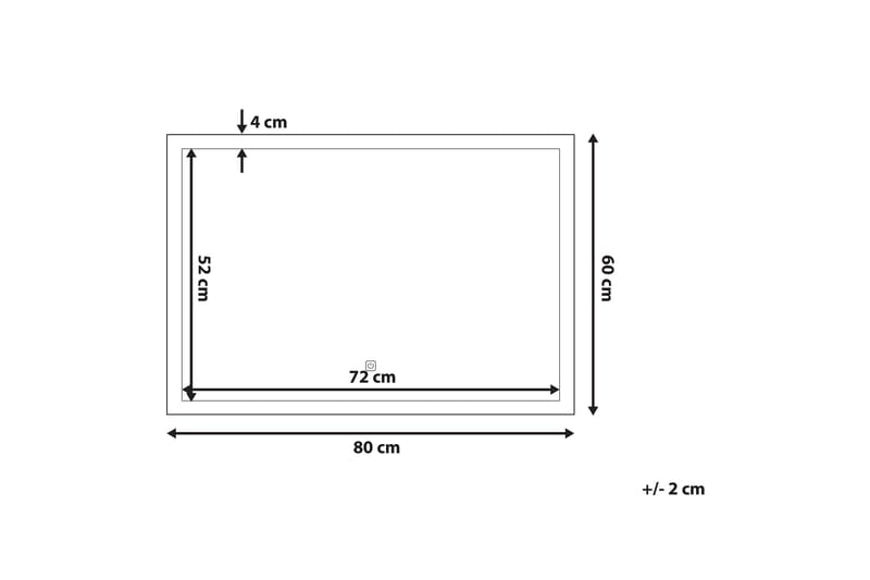 Shubrick Spegel LED 60x80 cm - Silver - Hus & renovering - Kök & bad - Badrum - Badrumsmöbler & badrumsinredning - Badrumsspegel