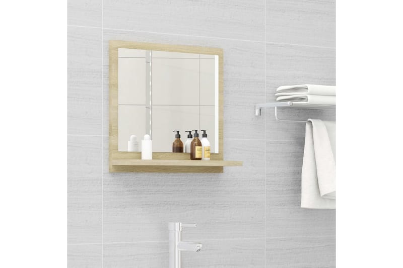 Badrumsspegel sonoma-ek 40x10,5x37 cm spånskiva - Brun - Hus & renovering - Kök & bad - Badrum - Badrumsmöbler & badrumsinredning - Badrumsspegel