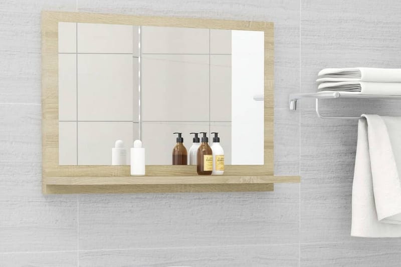 Badrumsspegel sonoma-ek 60x10,5x37 cm spånskiva - Brun - Hus & renovering - Kök & bad - Badrum - Badrumsmöbler & badrumsinredning - Badrumsspegel