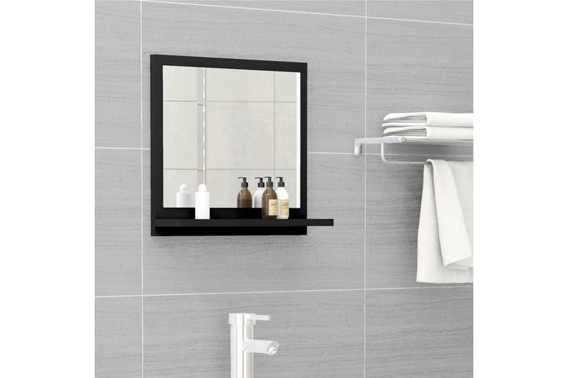 Badrumsspegel svart 40x10,5x37 cm spånskiva - Svart - Hus & renovering - Kök & bad - Badrum - Badrumsmöbler & badrumsinredning - Badrumsspegel