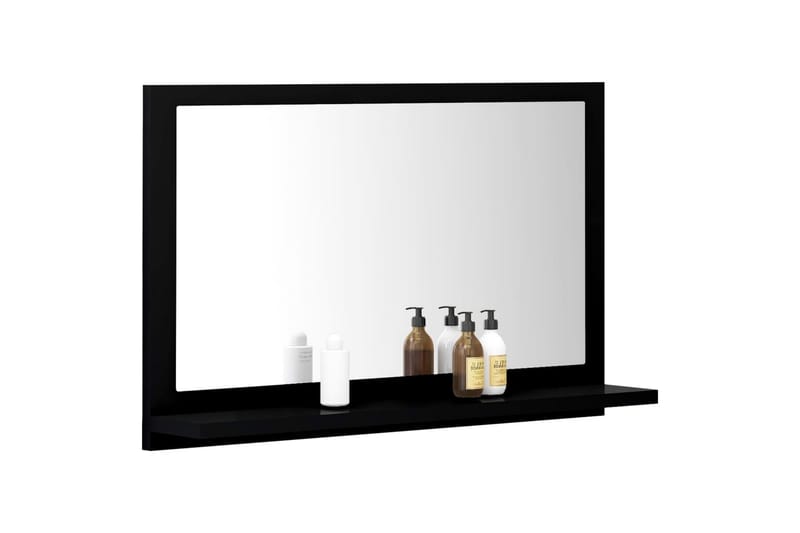 Badrumsspegel svart 60x10,5x37 cm spånskiva - Svart - Hus & renovering - Kök & bad - Badrum - Badrumsmöbler & badrumsinredning - Badrumsspegel