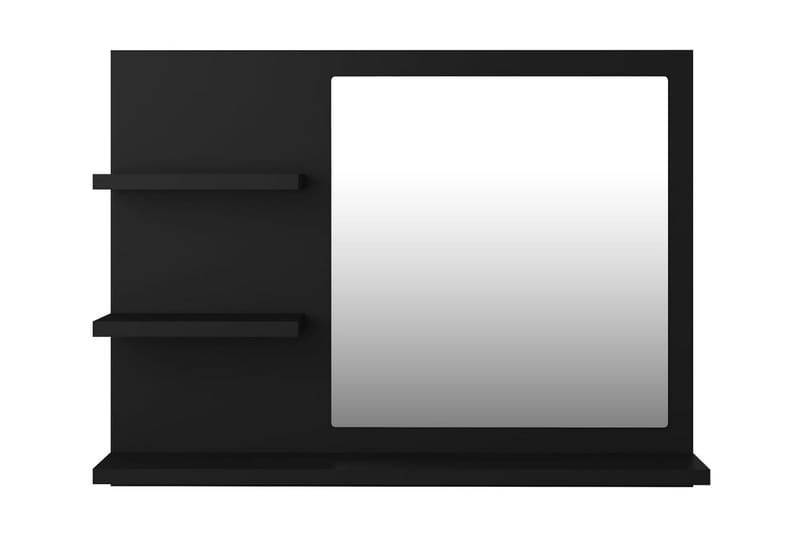 Badrumsspegel svart 60x10,5x45 cm spånskiva - Svart - Badrumsspegel