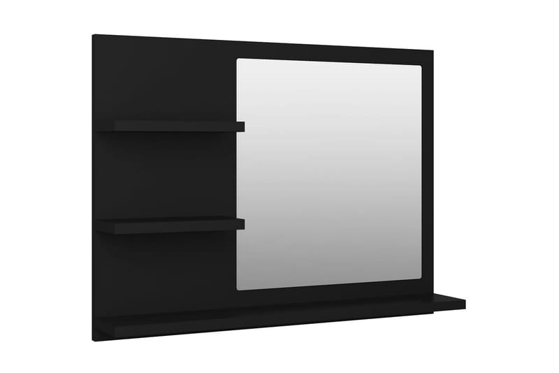 Badrumsspegel svart 60x10,5x45 cm spånskiva - Svart - Badrumsspegel