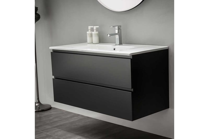 Bathlife Eufori Möbelpaket med Spegel 1000 - Svart - Kompletta möbelpaket badrum