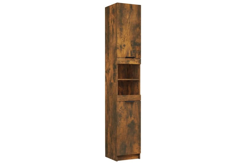 beBasic Badrumsmöbler set 5 delar rökfärgad ek konstruerat trä - Brown - Hus & renovering - Kök & bad - Badrum - Badrumsmöbler & badrumsinredning - Badrumsskåp