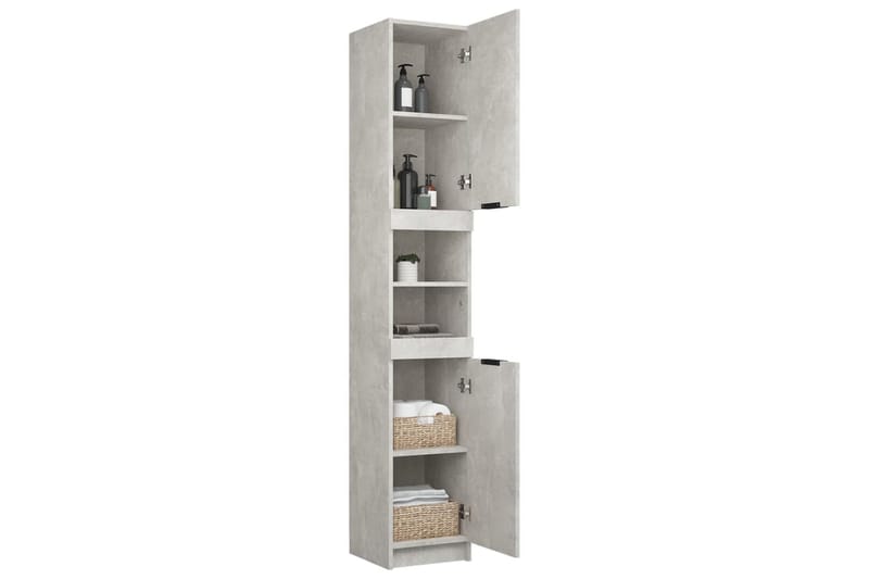 beBasic Badrumsskåp betonggrå 32x34x188,5 cm konstruerat trä - Grey - Hus & renovering - Kök & bad - Badrum - Badrumsmöbler & badrumsinredning - Badrumsskåp