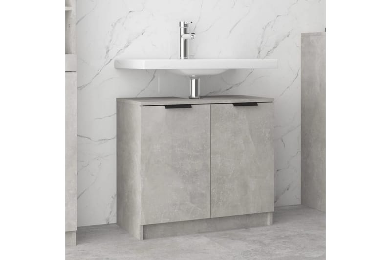 beBasic Badrumsskåp betonggrå 64,5x33,5x59 cm konstruerat trä - Grey - Hus & renovering - Kök & bad - Badrum - Badrumsmöbler & badrumsinredning - Badrumsskåp