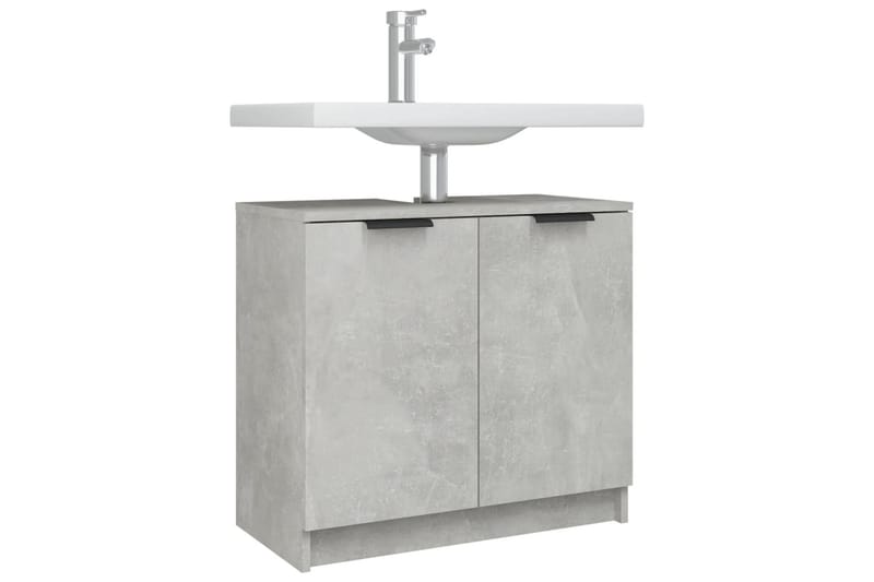 beBasic Badrumsskåp betonggrå 64,5x33,5x59 cm konstruerat trä - Grey - Hus & renovering - Kök & bad - Badrum - Badrumsmöbler & badrumsinredning - Badrumsskåp