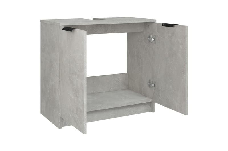 beBasic Badrumsskåp betonggrå 64,5x33,5x59 cm konstruerat trä - Grey - Hus & renovering - Kök & bad - Badrum - Badrumsmöbler & badrumsinredning - Badrumsskåp