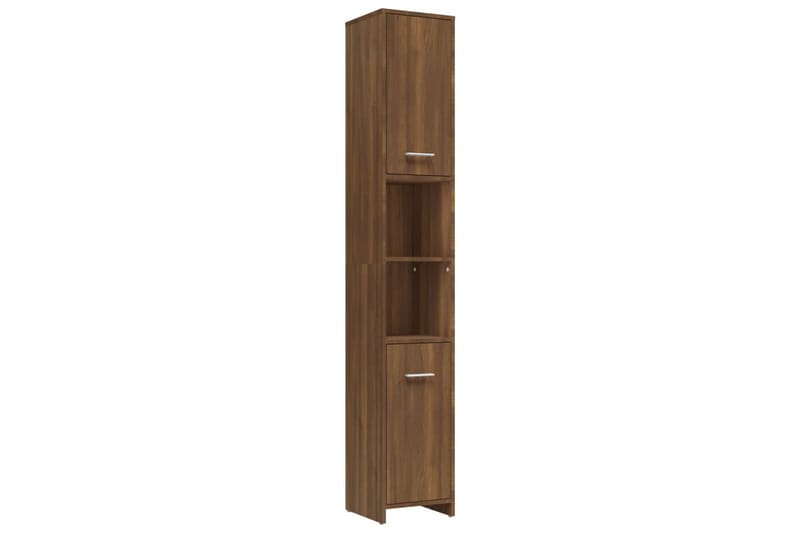 beBasic Badrumsskåp brun ek 30x30x183,5 cm konstruerat trä - Brown - Hus & renovering - Kök & bad - Badrum - Badrumsmöbler & badrumsinredning - Badrumsskåp