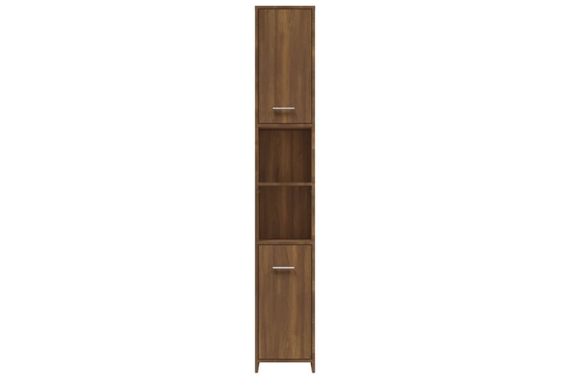 beBasic Badrumsskåp brun ek 30x30x183,5 cm konstruerat trä - Brown - Hus & renovering - Kök & bad - Badrum - Badrumsmöbler & badrumsinredning - Badrumsskåp
