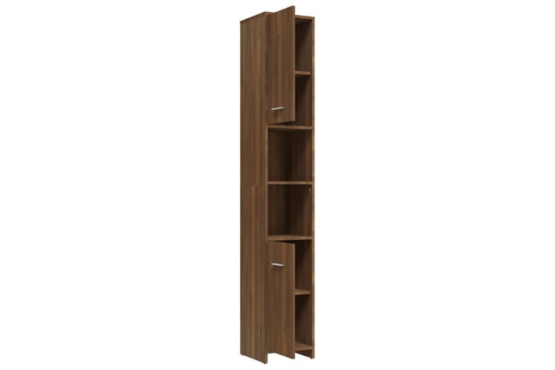 beBasic Badrumsskåp brun ek 30x30x183,5 cm konstruerat trä - Brown - Hus & renovering - Kök & bad - Badrum - Badrumsmöbler & badrumsinredning - Badrumsskåp