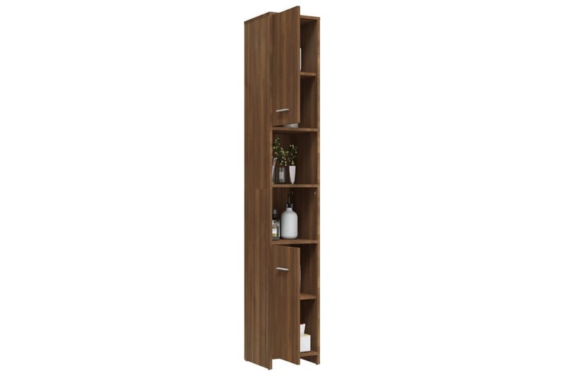 beBasic Badrumsskåp brun ek 30x30x183,5 cm konstruerat trä - Brown - Hus & renovering - Kök & bad - Badrum - Badrumsmöbler & badrumsinredning - Badrumsskåp