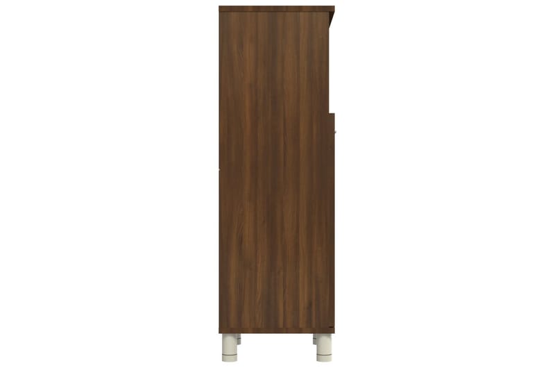 beBasic Badrumsskåp brun ek 30x30x95 cm konstruerat trä - Brown - Badrumsskåp