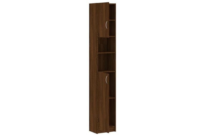 beBasic Badrumsskåp brun ek 32x25,5x190 cm konstruerat trä - Brown - Hus & renovering - Kök & bad - Badrum - Badrumsmöbler & badrumsinredning - Badrumsskåp