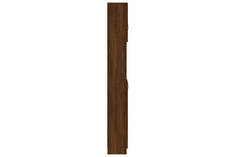 beBasic Badrumsskåp brun ek 32x25,5x190 cm konstruerat trä - Brown - Badrumsskåp - Tvättskåp - Väggskåp & högskåp