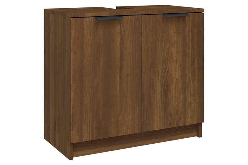 beBasic Badrumsskåp brun ek 64,5x33,5x59 cm konstruerat trä - Brown - Hus & renovering - Kök & bad - Badrum - Badrumsmöbler & badrumsinredning - Badrumsskåp