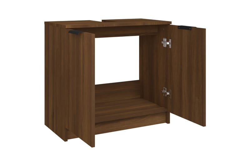 beBasic Badrumsskåp brun ek 64,5x33,5x59 cm konstruerat trä - Brown - Hus & renovering - Kök & bad - Badrum - Badrumsmöbler & badrumsinredning - Badrumsskåp