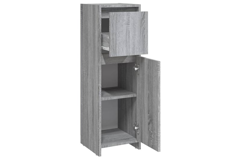 beBasic Badrumsskåp grå sonoma 30x30x95 cm konstruerat trä - Grey - Hus & renovering - Kök & bad - Badrum - Badrumsmöbler & badrumsinredning - Badrumsskåp