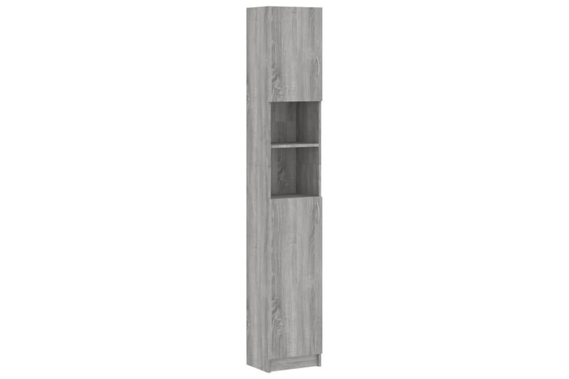 beBasic Badrumsskåp grå sonoma 32x25,5x190 cm konstruerat trä - Grey - Badrumsskåp - Tvättskåp - Väggskåp & högskåp