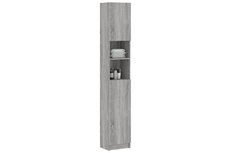 beBasic Badrumsskåp grå sonoma 32x25,5x190 cm konstruerat trä - Grey - Hus & renovering - Kök & bad - Badrum - Badrumsmöbler & badrumsinredning - Badrumsskåp