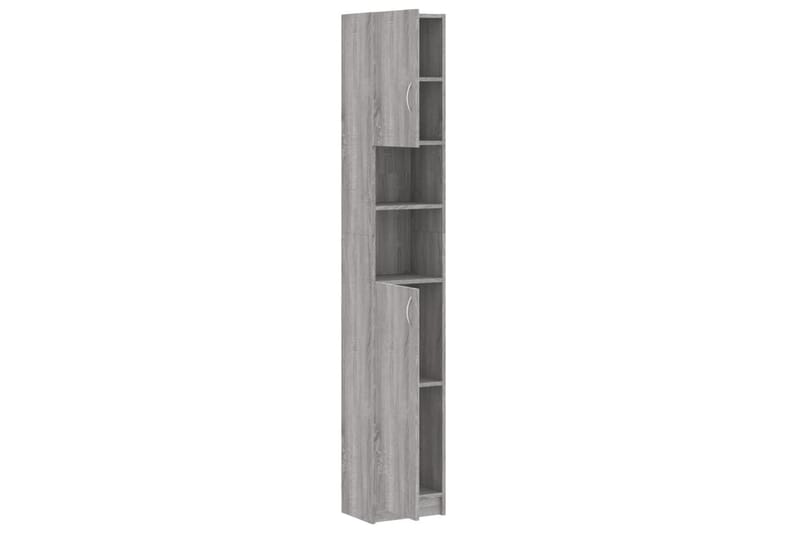 beBasic Badrumsskåp grå sonoma 32x25,5x190 cm konstruerat trä - Grey - Badrumsskåp - Tvättskåp - Väggskåp & högskåp