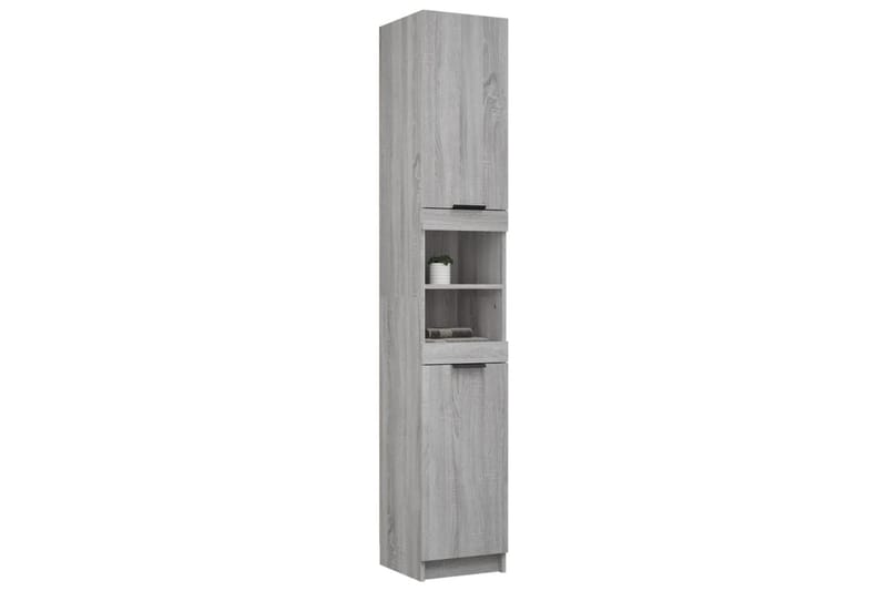beBasic Badrumsskåp grå sonoma 32x34x188,5 cm konstruerat trä - Grey - Hus & renovering - Kök & bad - Badrum - Badrumsmöbler & badrumsinredning - Badrumsskåp